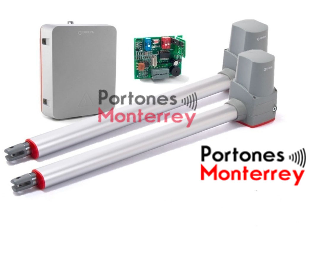Erreka Temis Pistones Residenciales con Bateria Respaldo – Para portones abatibles de hasta 2m y 200kgs por hoja